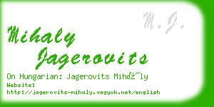 mihaly jagerovits business card